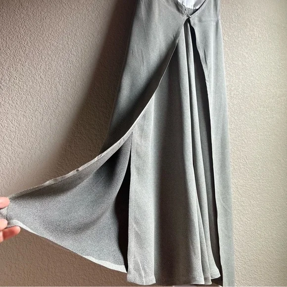 Vintage Ann Taylor for KENAR Structural Sleeveless Black Dot Maxi Dress, S - Picture 10 of 10